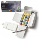 Набір акварельних фарб Winsor & Newton Professional Watercolour Field Box, 12 кольорів + пензлик + губка