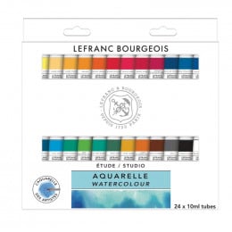 Набір акварельних фарб Lefranc Bourgeois Studio Watercolour Set, туби, 24 шт. Набір акварельних фарб Lefranc Bourgeois Studio Watercolour Set, туби, 24 шт.