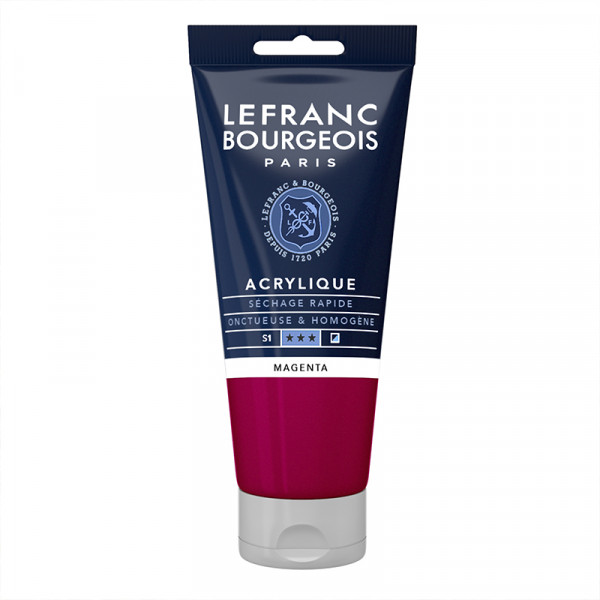 Фарба акрилова Lefranc Fine Acrylic Color, Serie 1 №432 Маджента (Magenta), 80 мл
