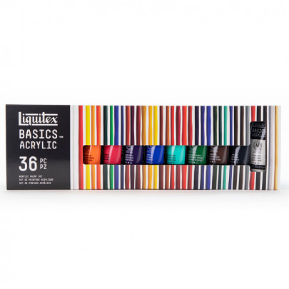 Набір акрилових фарб Liquitex Basics Acrylic Set, 36 кольорів по 22 мл