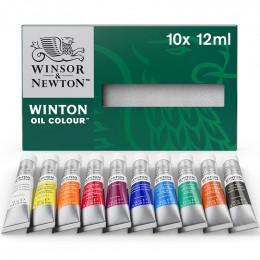 Набір олійних фарб Winton Oil Colour, 10 шт, туби об’ємом 12 мл, Winsor & Newton