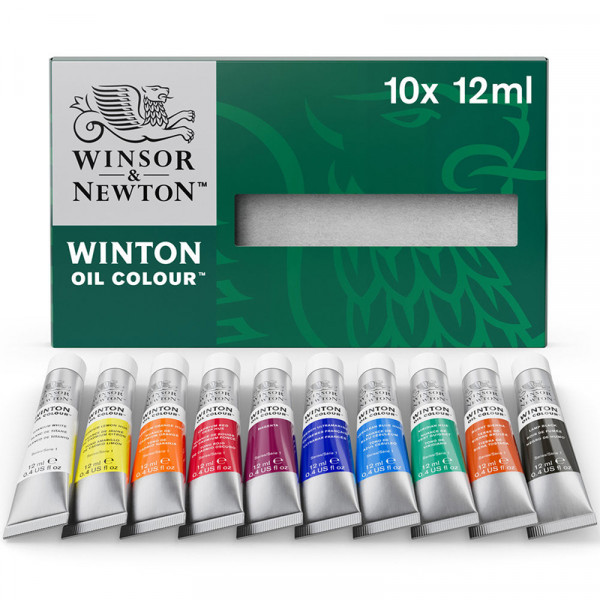 Набір олійних фарб Winton Oil Colour, 10 шт, туби об’ємом 12 мл, Winsor & Newton