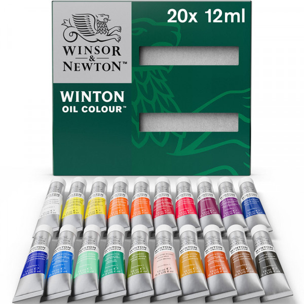 Набір олійних фарб Winton Oil Colour, 20 шт, туби об’ємом 12 мл, Winsor & Newton