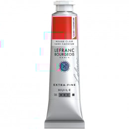 Олійна фарба Lefranc Extra-Fine Oil №893, Червоний світлий без кадмію (Cadmium-free Red light), S5, 40 мл.