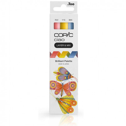 Набір спиртових маркерів Copic Ciao (Layer & Mix) Set of 3, (Brilliant Palette)
