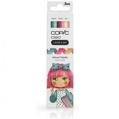 Набір спиртових маркерів Copic Ciao (Layer & Mix) Set of 3, (Vibrant Palette)