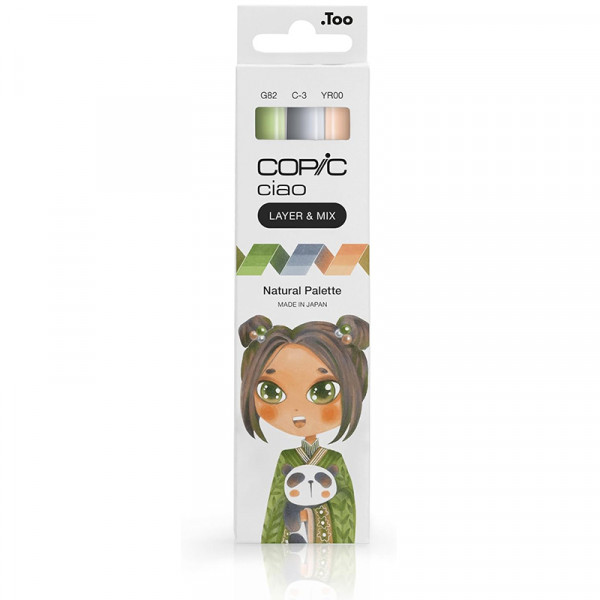 Набір спиртових маркерів Copic Ciao (Layer & Mix) Set of 3, (Natural Palette)