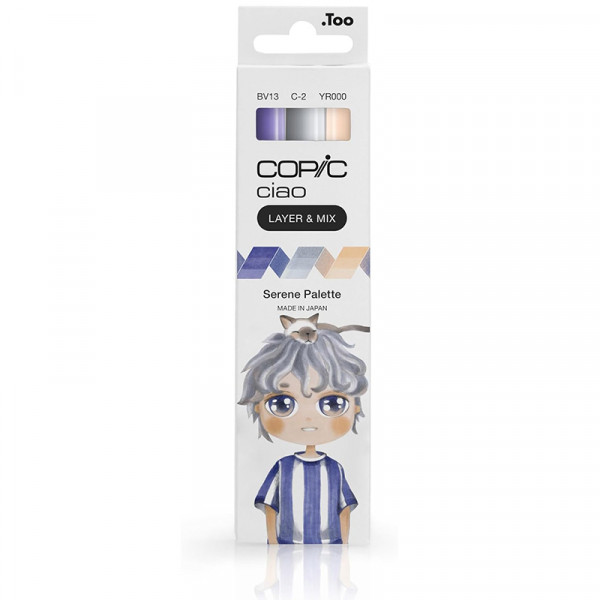 Набір спиртових маркерів Copic Ciao (Layer & Mix) Set of 3, (Serene Palette)
