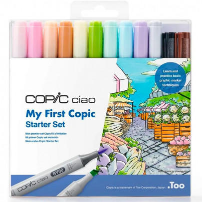Набір спиртових маркерів Copic Ciao (My First Copic) Set of 12 (10+2)