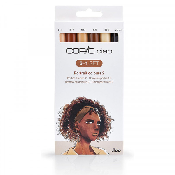 Набір спиртових маркерів Copic Ciao Set (5+1) Portrait Colours 2, 6 шт.