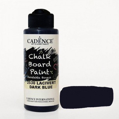 Акриловая краска для меловых досок Cadence Chalkboard Paint, 120 мл/ - Тёмно-синий