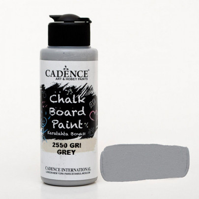 Акриловая краска для меловых досок Cadence Chalkboard Paint, 120 мл/ - #250 Серый