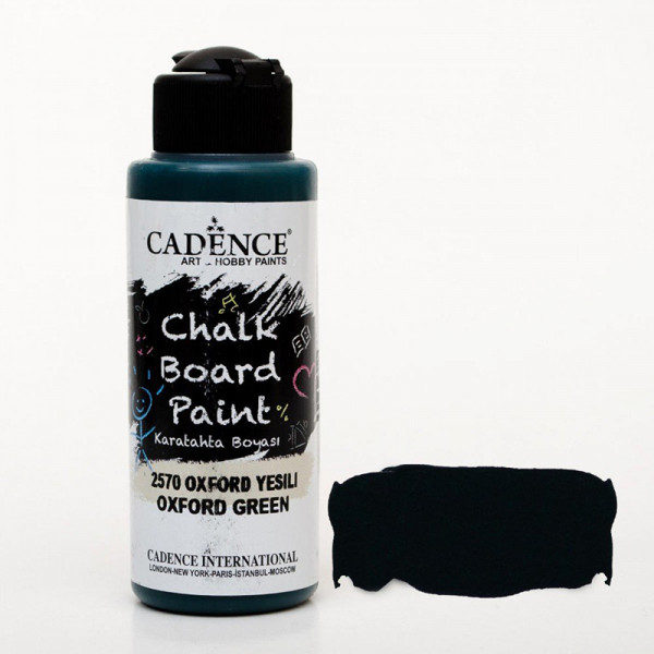 Акрилова фарба для створення крейдових дошок Cadence Chalk Board Paint, Зелений, 120 мл