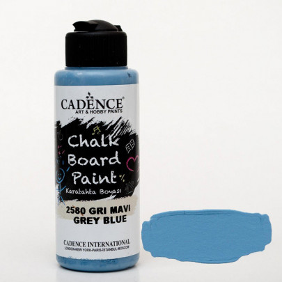 Акриловая краска для меловых досок Cadence Chalkboard Paint, 120 мл/ - Серо-синий