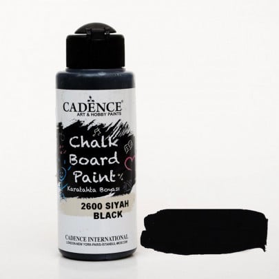 Акриловая краска для меловых досок Cadence Chalkboard Paint, 120 мл/ - #265 Черный