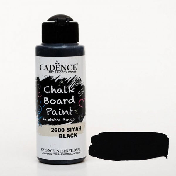 Акрилова фарба для створення крейдових дошок Cadence Chalk Board Paint, Чорний, 120 мл