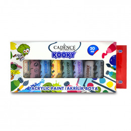 Набір акрилових фарб для декору Cadence Kooky Acrylic Paint, 8*20 мл