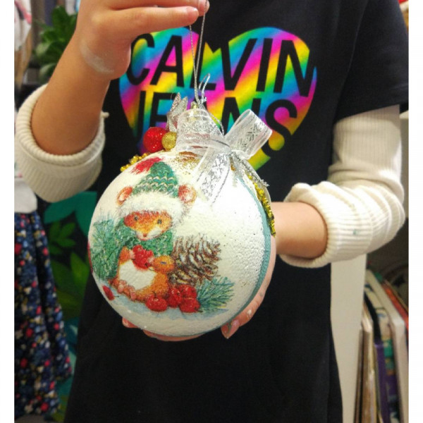 08.01.2026 · Дитяча творчість. Декупаж новорічної іграшкии ·