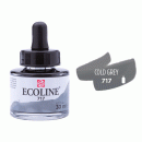 Акварельна фарба рідка Ecoline, №717 Холодна сіра, 30 мл, RoyalTalens