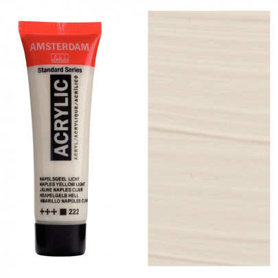 Акрилова фарба AMSTERDAM Standard, №222 Неаполітанський жовтий світлий, 20 мл, RoyalTalens