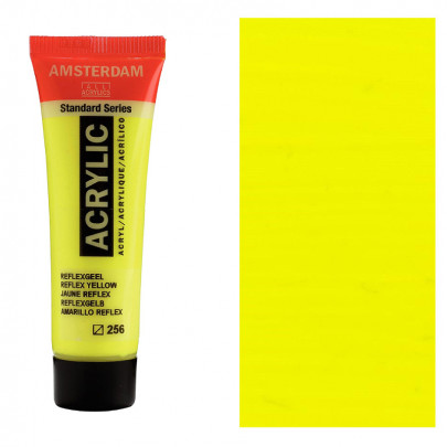 Акрилова фарба AMSTERDAM Standard, №256 Флуоресцентний жовтий, 20 мл, RoyalTalens