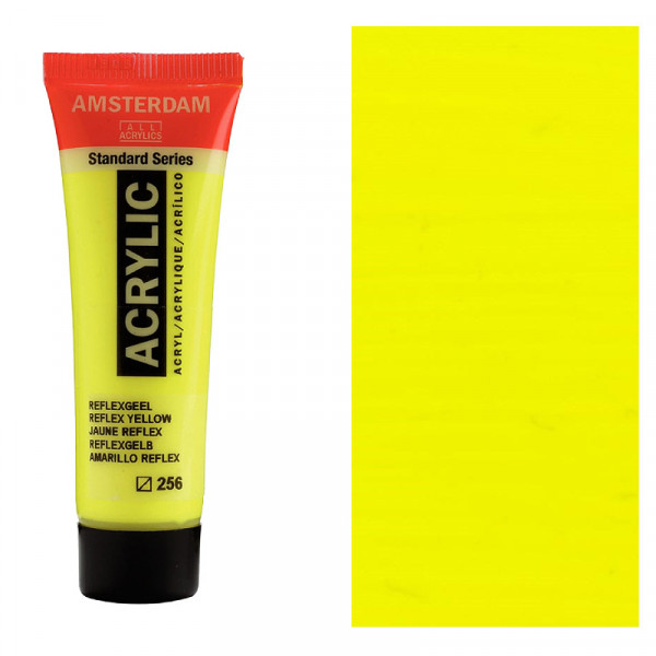 Акрилова фарба AMSTERDAM Standard, №256 Флуоресцентний жовтий, 20 мл, RoyalTalens