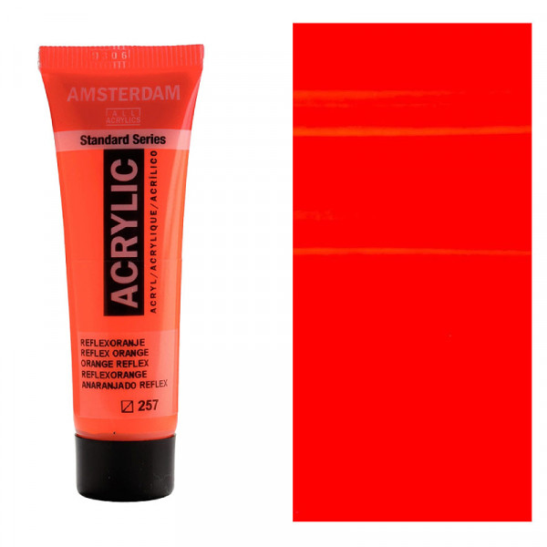 Акрилова фарба AMSTERDAM Standard, №257 Флуоресцентний помаранчевий, 20 мл, RoyalTalens