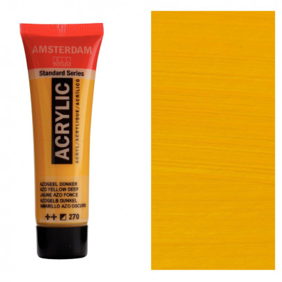 Акрилова фарба AMSTERDAM Standard, №270 Кадмій жовтий темний, 20 мл, RoyalTalens