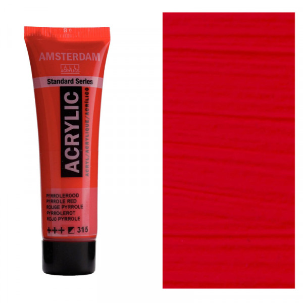 Акрилова фарба AMSTERDAM Standard, №315 Пірольний червоний, 20, RoyalTalens