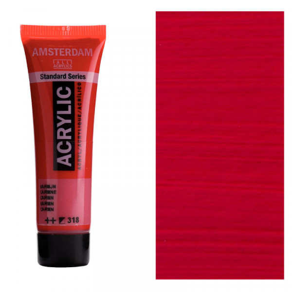 Акрилова фарба AMSTERDAM Standard, №318 Кармін, 20 мл, RoyalTalens