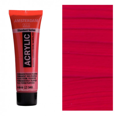 Акрилова фарба AMSTERDAM Standard, №348 Перм. червоний пурпурний, 20 мл, RoyalTalens
