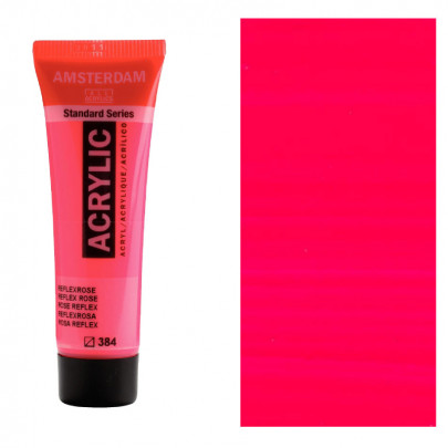 Акрилова фарба AMSTERDAM RoyalTalens, №384 Флуоресцентний рожевий, 20 мл