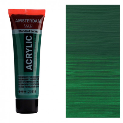 Акрилова фарба AMSTERDAM RoyalTalens, №619 Перм. зелений темний, 20 мл