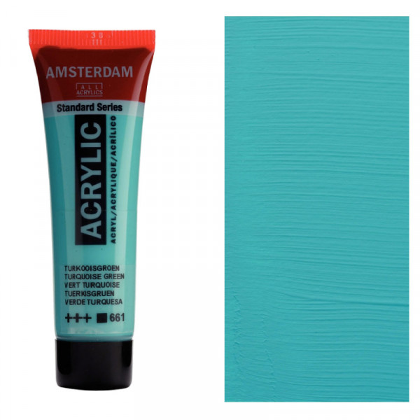 Акрилова фарба AMSTERDAM RoyalTalens, №661 Бірюзовий зелений, 20 мл