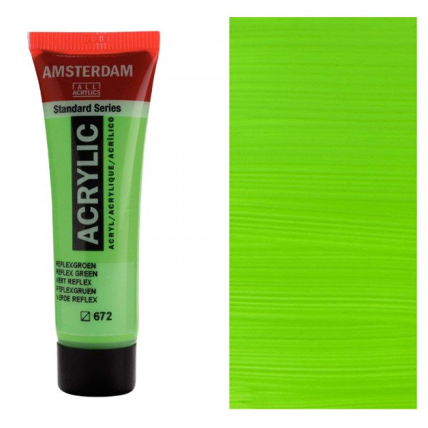 Акрилова фарба AMSTERDAM RoyalTalens, №672 Флуоресцентний зелений, 20 мл