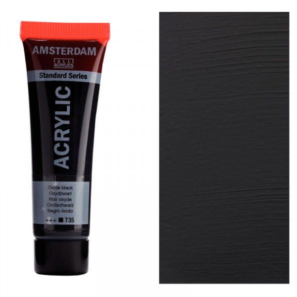 Акрилова фарба AMSTERDAM RoyalTalens, №735 Окис чорний, 20 мл