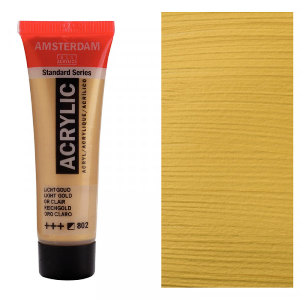 Акрилова фарба AMSTERDAM RoyalTalens, №802 Золотий світлий, 20 мл