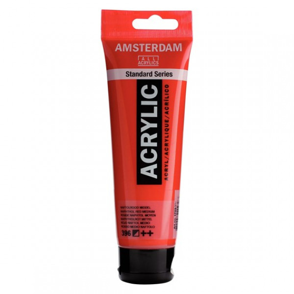 Акрилова фарба AMSTERDAM Standard, №396 Нафтоловий червоний середній, 120 мл, RoyalTalens