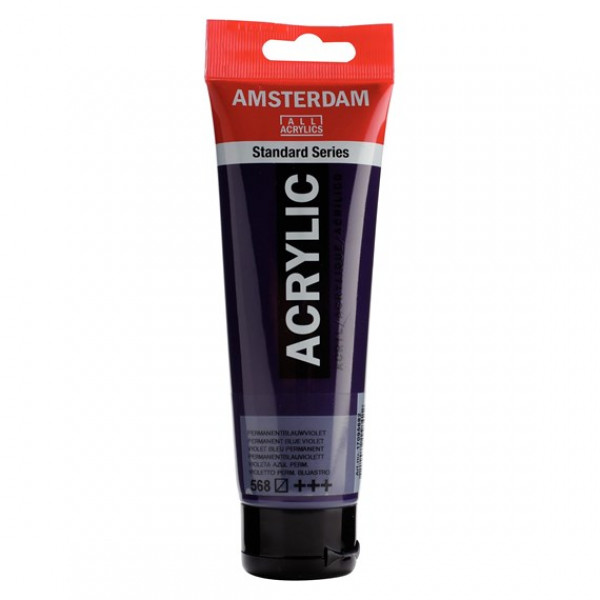 Акриловая краска AMSTERDAM Standard, №568 Перм. сине-фиолетовый, 120 мл, RoyalTalens
