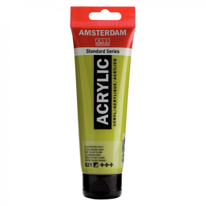 Акриловая краска AMSTERDAM Standard, №621 Оливковый зеленый светлый, 120 мл, RoyalTalens
