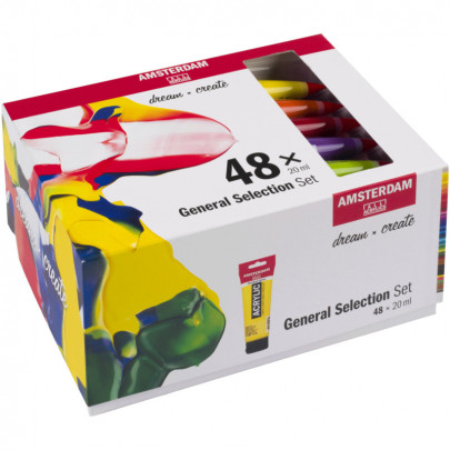 Набір акрилових фарб, AMSTERDAM GENERAL SELECTION, 48*20 мл, Royal Talens