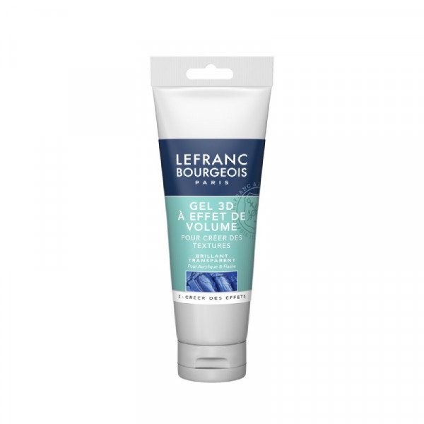 Медіум-гель для акрилу об'ємний глянцевий 120 мл, Glossy Transparent Volume Effect 3D Gel