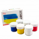 Набір акрилових фарб Rosa Start Ukraine, 6 кольорів, об’єм баночки 10 мл, картон