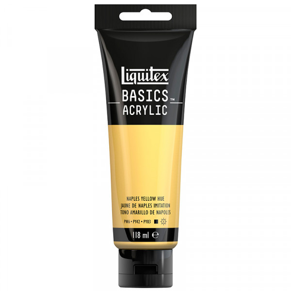 Акрилова фарба Liquitex BASICS, №601 Неаполітанський жовтий 118 мл