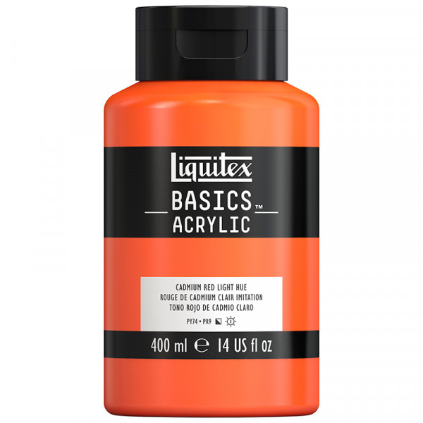 Акрилова фарба Liquitex BASICS, №510 Кадмій червоний 400 мл