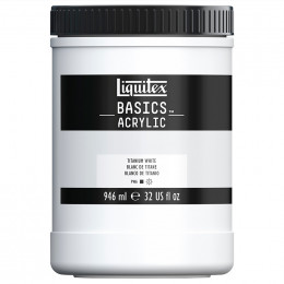 Акрилова фарба Liquitex BASICS, №432 Білила титанові 946 мл