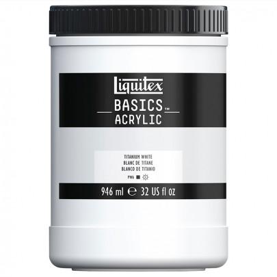 Акрилова фарба Liquitex BASICS, Білила титанові 946 мл