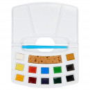 Набор акварельных красок TALENS ART CREATION Pocket box, 12 цветов, кисть и спонж, Royal Talens
