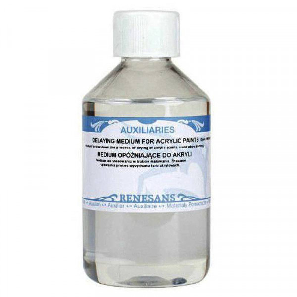 Сповільнювач висихання акрилових фарб Delaying, 250 мл, Renesans