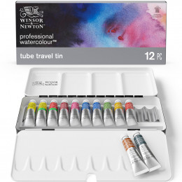Набор акварельных красок в тубах Winsor&Newton Professional Water Colour 12 цветов по 5 мл